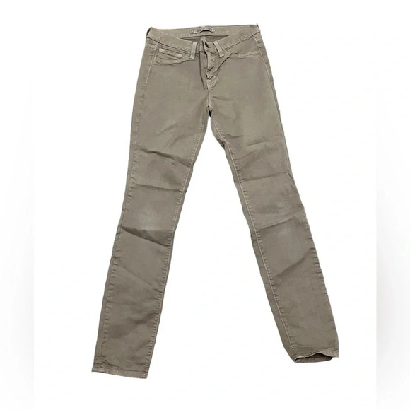 J Brand Womens The Skinny In Taupe Low Rise  811k120 Beige Classic Preppy 26 - Picture 1 of 9